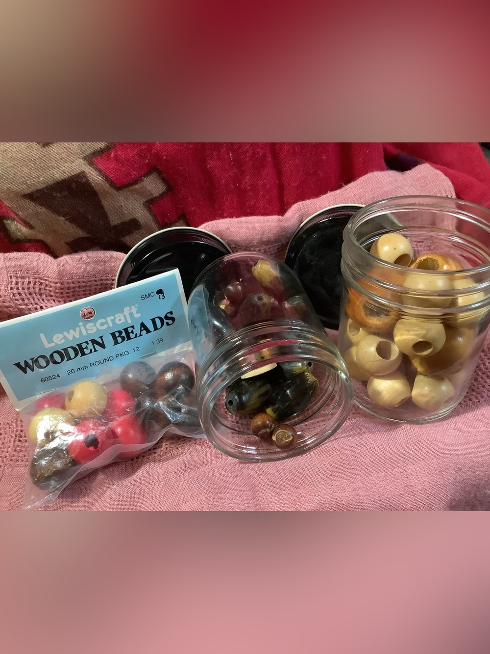 Mixed Wooden Beads - Natural & Multi Color